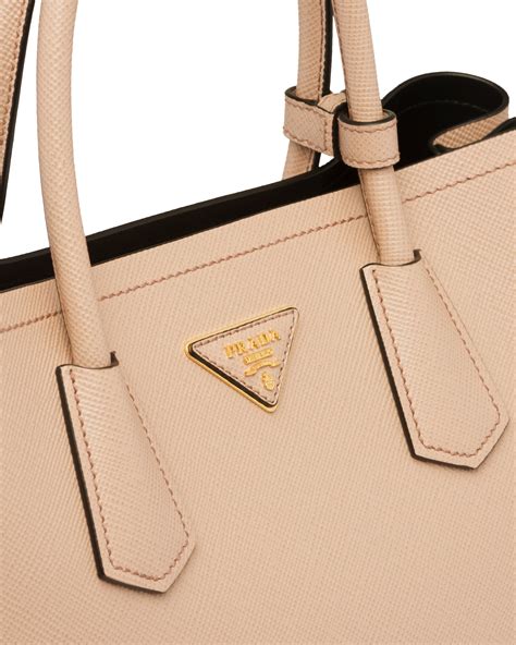 prada canapa saffiano double bag|prada leather bag.